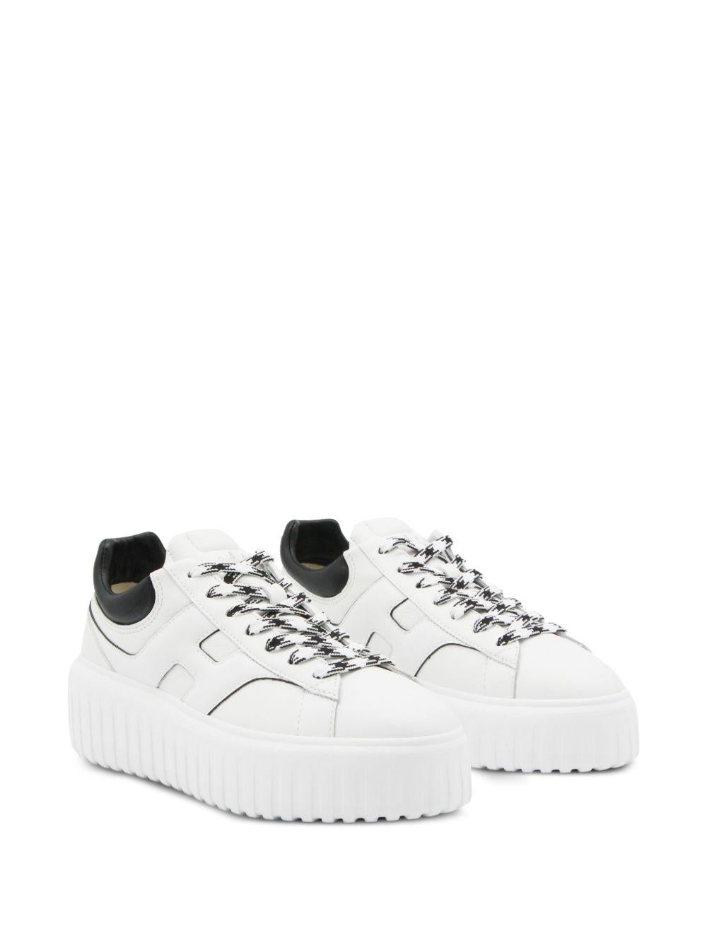 HOGAN Sneakers H-Stripes in pelle bianca 