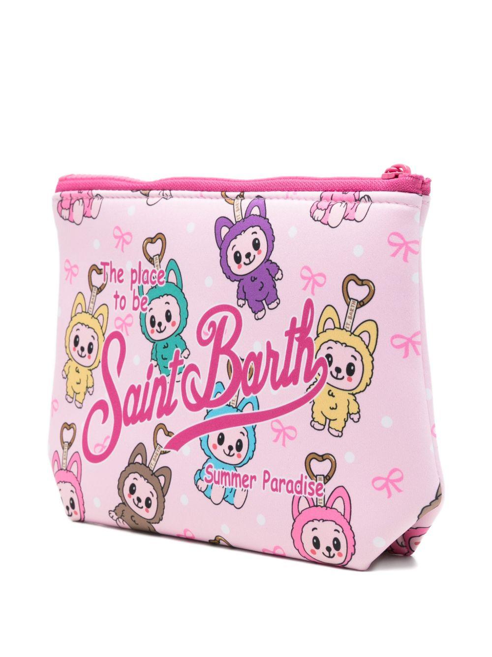 MC2 SAINT BARTH Pochette con stampa grafica a cartoon rosa 