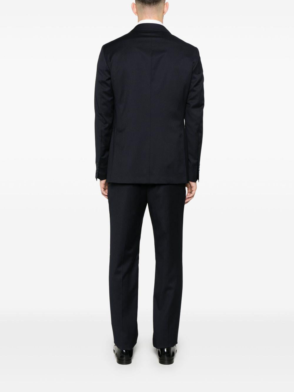 TAGLIATORE Completo in lana nera giacca monopetto e pantalone 