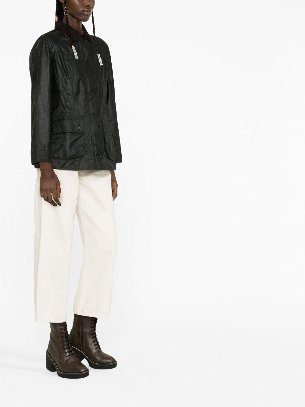 BARBOUR Giacca 'Beadnell' cerata con colletto classico 