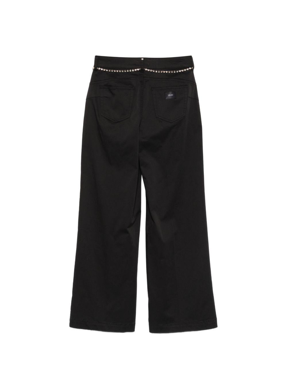 LIUJO Pantaloni con catenina in vita neri 