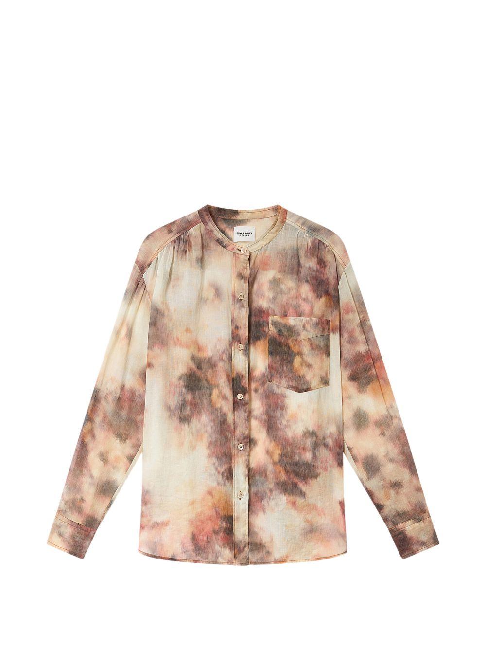 MARANT ETOILE Camicia neutra in cotone con chiusura a bottoni 