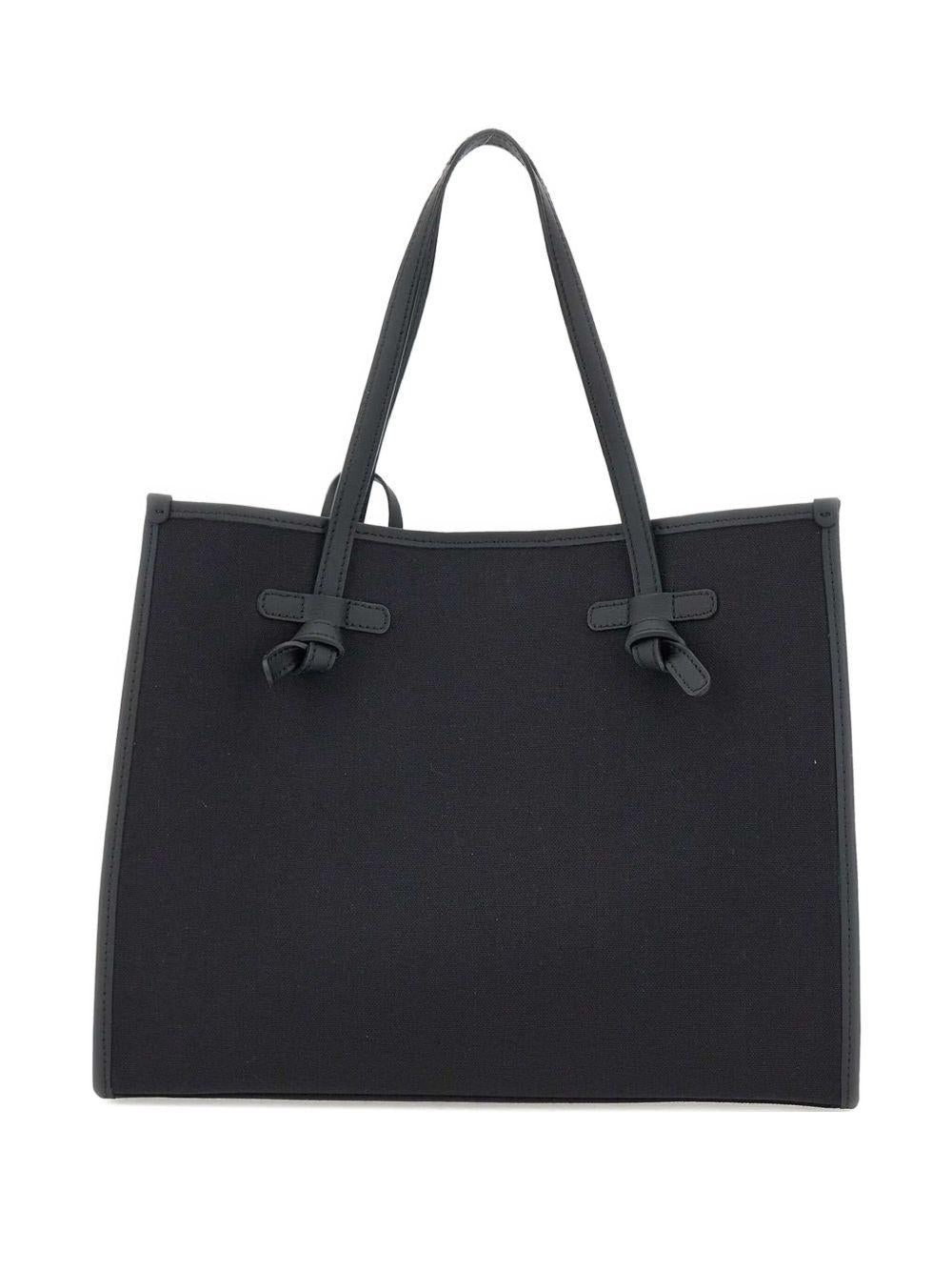 GIANNI CHIARINI Borsa shopping Marcella in cotone grigio scuro 