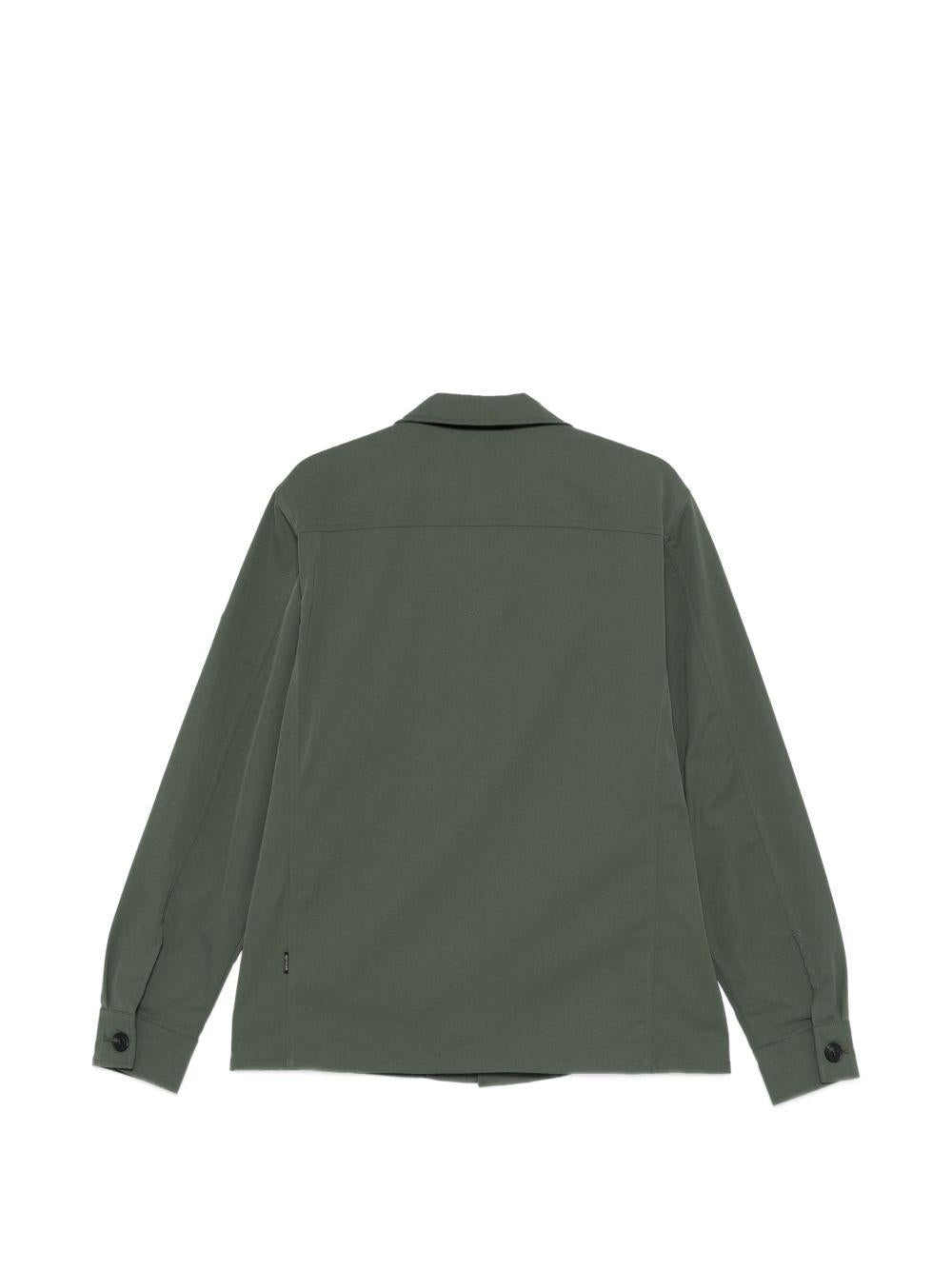 SAVE THE DUCK Giacca camicia verde scuro con bottoni 