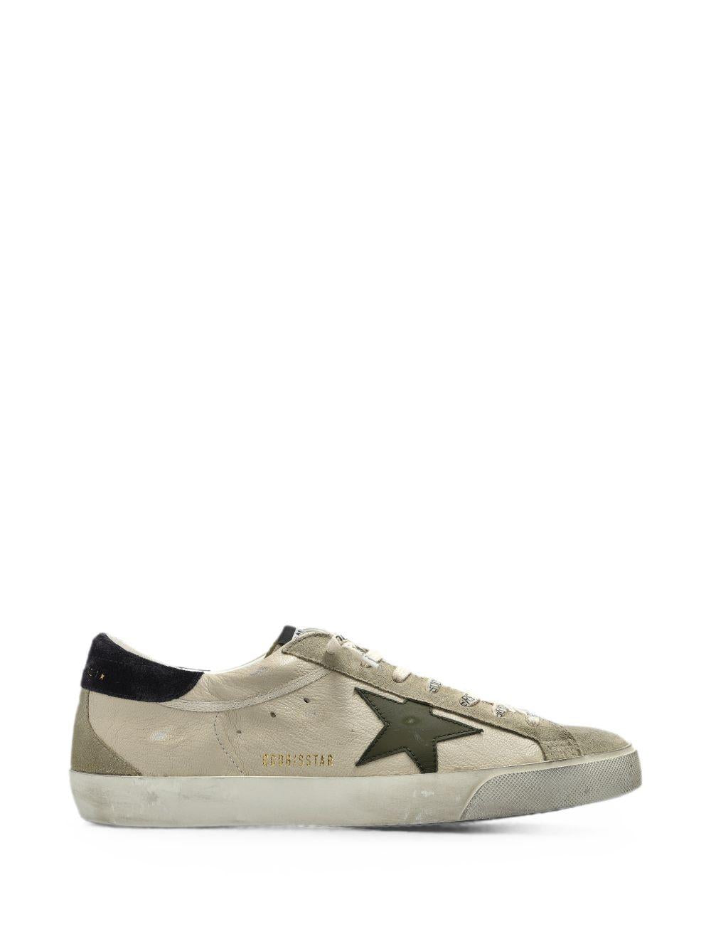 GOLDEN GOOSE Sneakers Super-Star in pelle e suede effetto vintage 