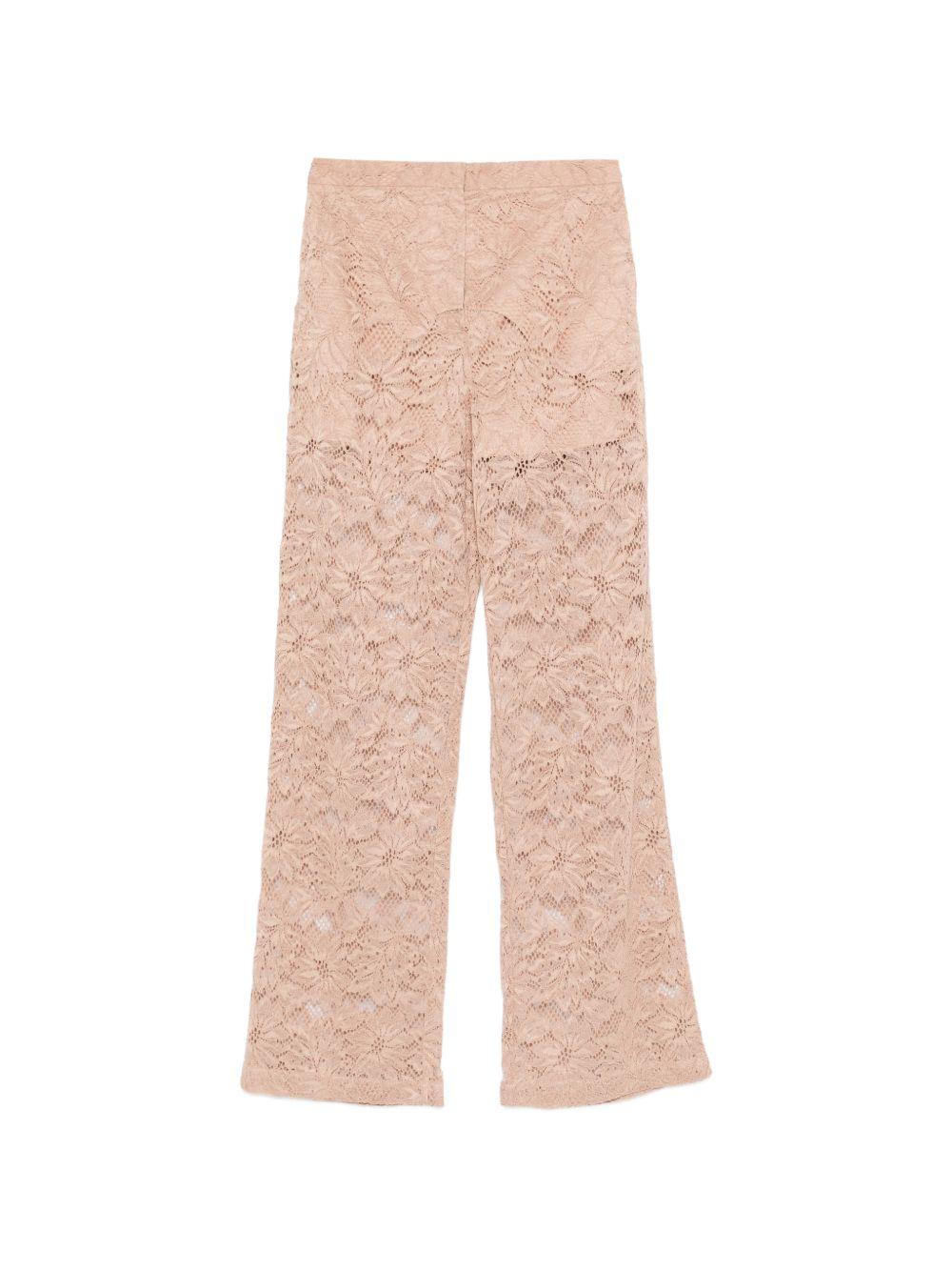 SPORTMAX Pantaloni Afoso in pizzo color nude 