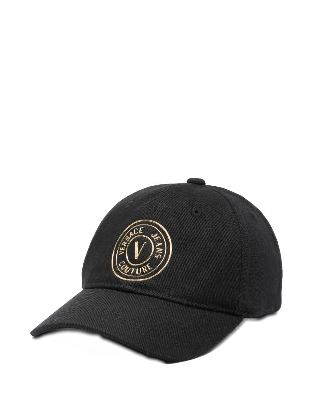 VERSACE JEANS COUTURE Cappello da baseball nero con cinturino regolabile 