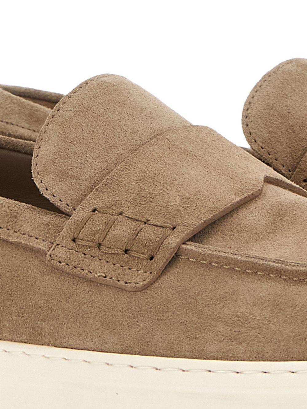 HOGAN Mocassini H-TV in pelle scamosciata marrone 