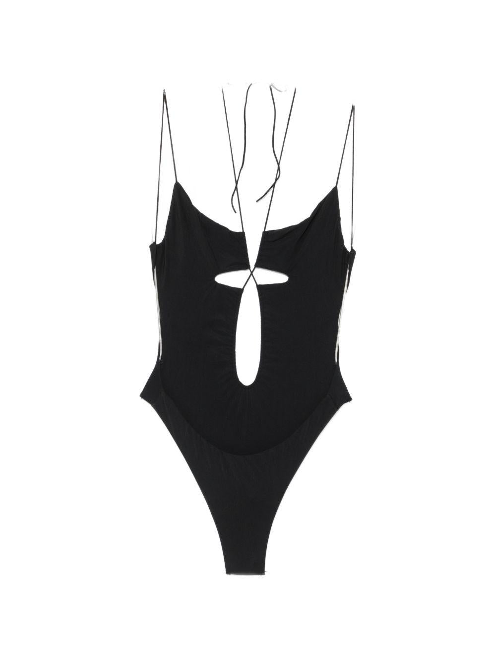 AMAZUIN Costume intero nero con dettagli cut-out 