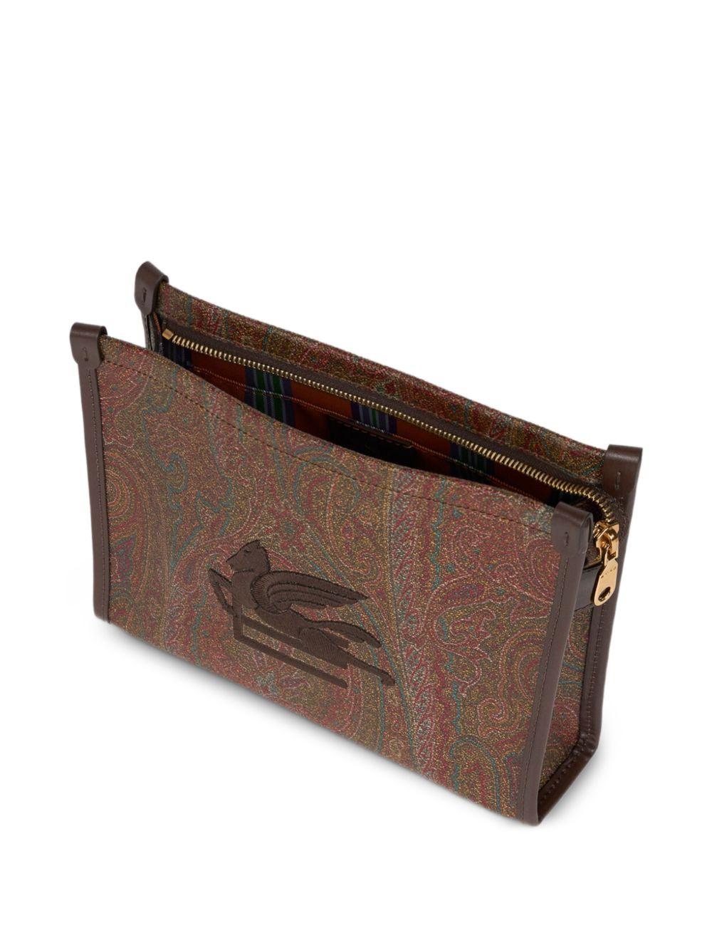 ETRO Borsa clutch 'Arnica' con logo Pegaso ricamato 