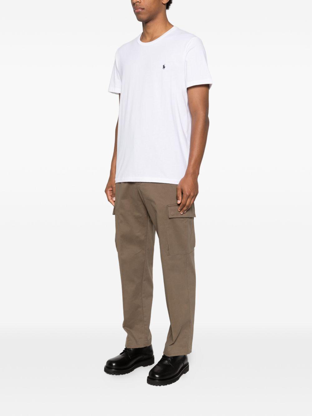 POLO RALPH LAUREN T-shirt bianca con logo ricamato 