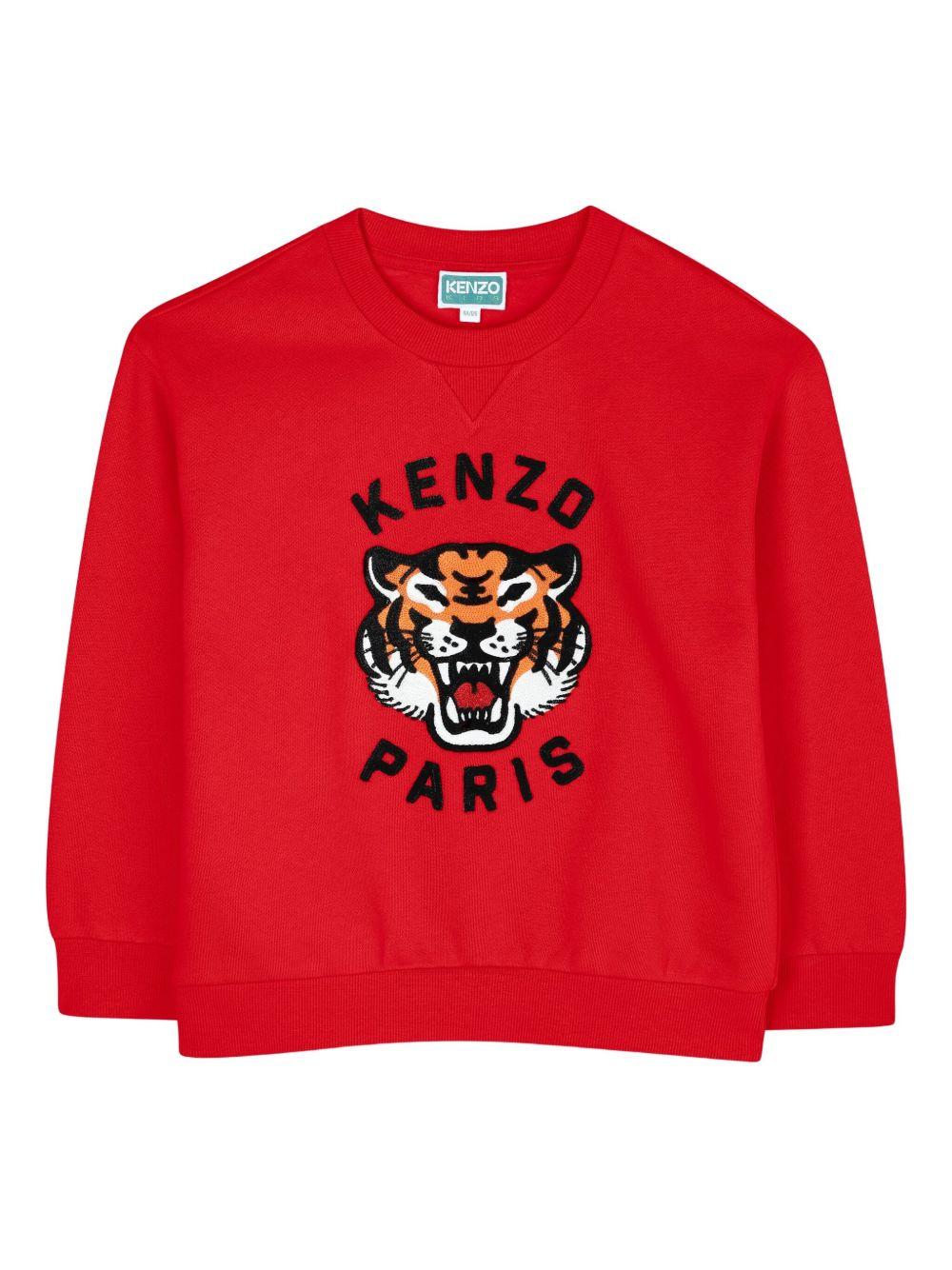 KENZO Felpa girocollo con stampa Tiger 