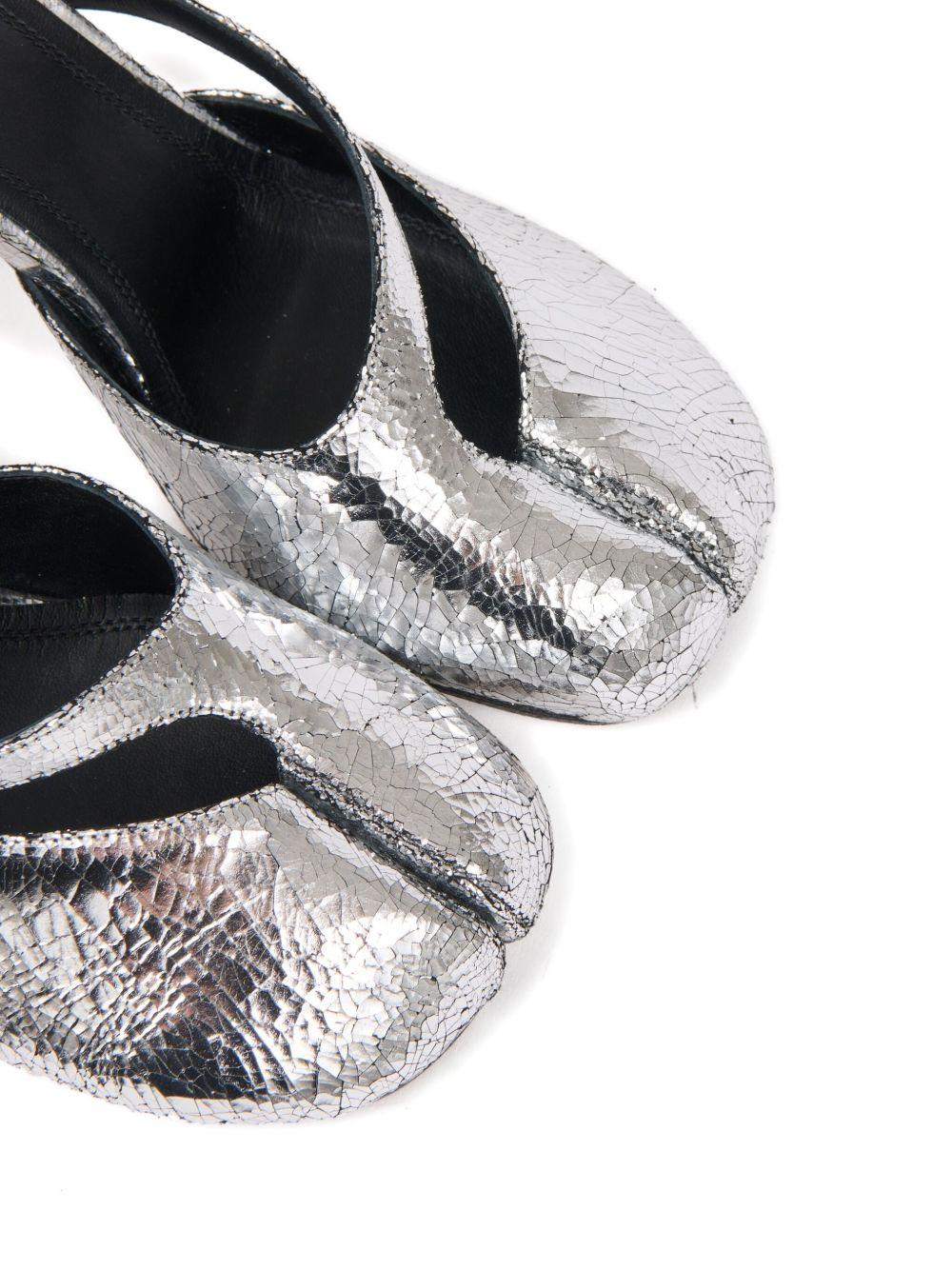MAISON MARGIELA Sandali Tabi argentati con tacco 