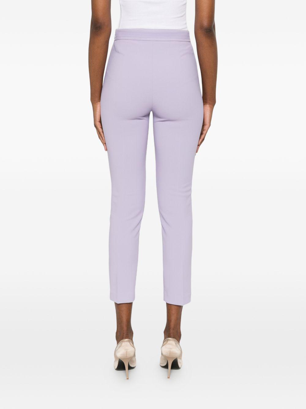 ELISABETTA FRANCHI Pantaloni taglio sartoriale in tessuto lilla 