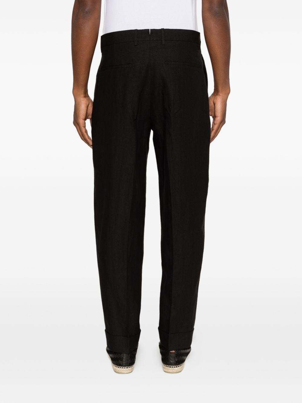 BERWICH Pantaloni Chiaia long con pinces neri 