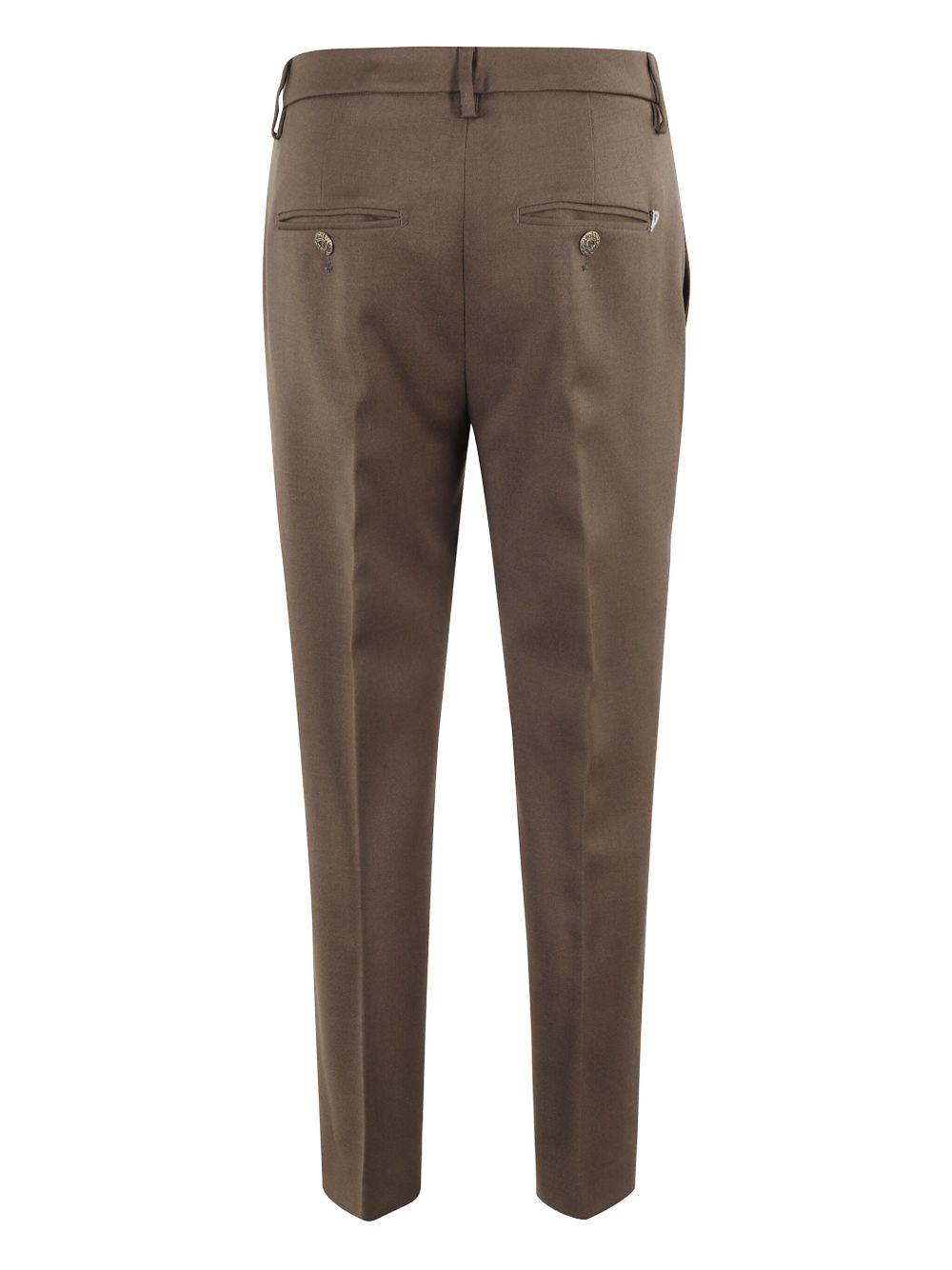 DONDUP Pantaloni marroni con bottoni 