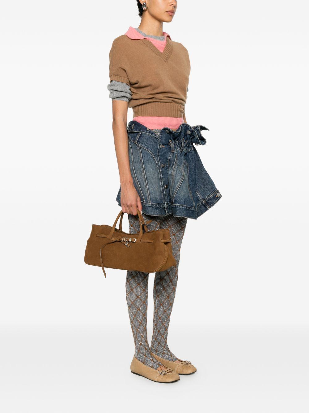 MARGESHERWOOD Borsa in suede Grandma Used Bag con logo 