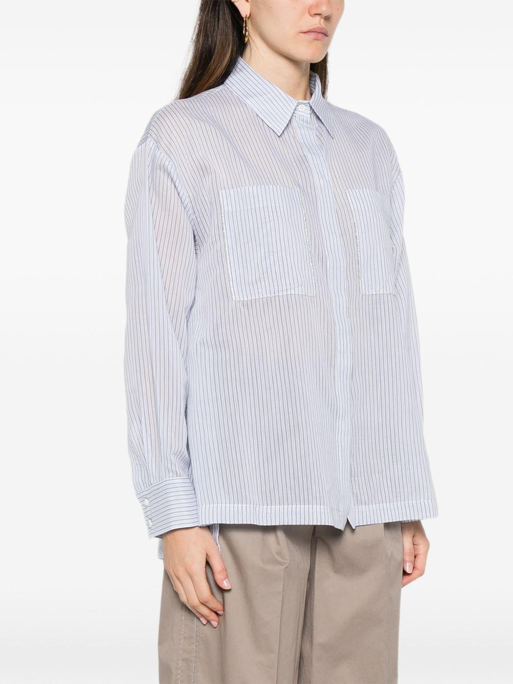 PESERICO Camicia a righe con tasche 