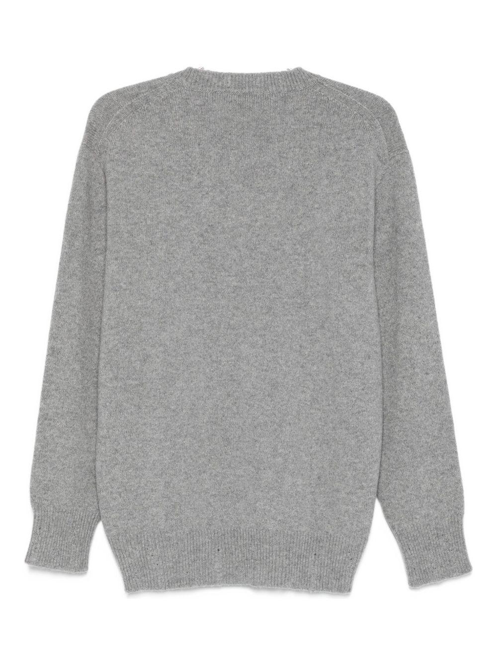 AMARANTO Maglia girocollo grigia 