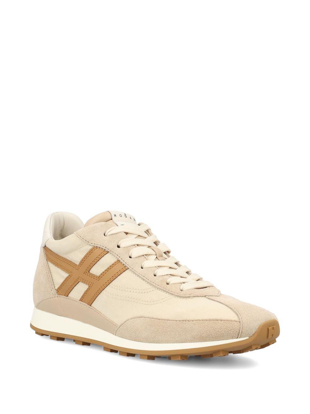 HOGAN Sneakers Athletics in suede e tessuto beige 