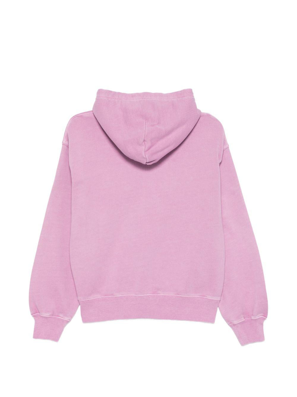 CARHARTT WIP Felpa rosa con cappuccio e logo frontale 