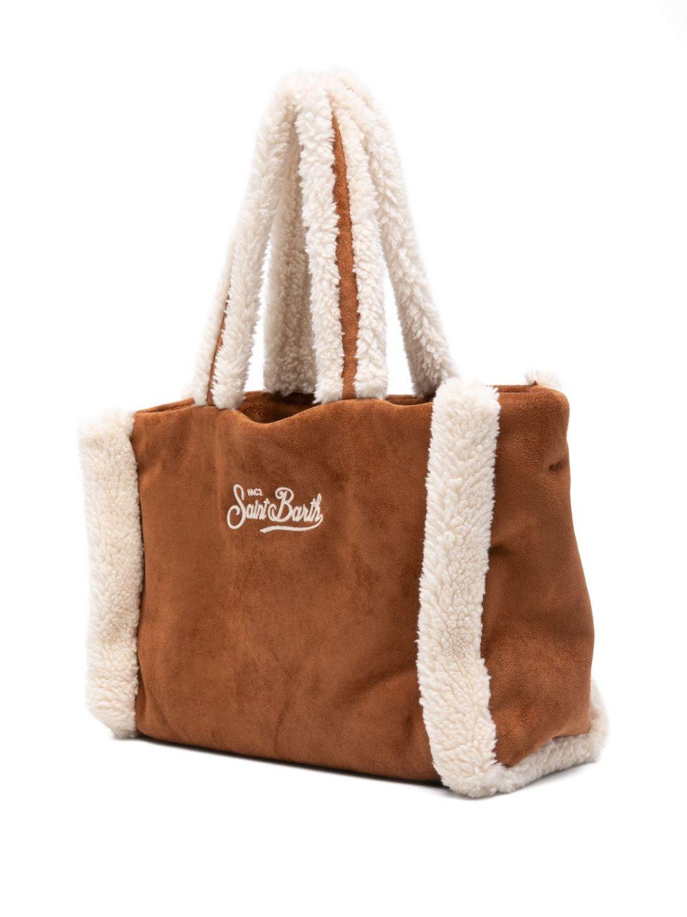 MC2 SAINT BARTH Borsa shopping Colette Shearling marrone 