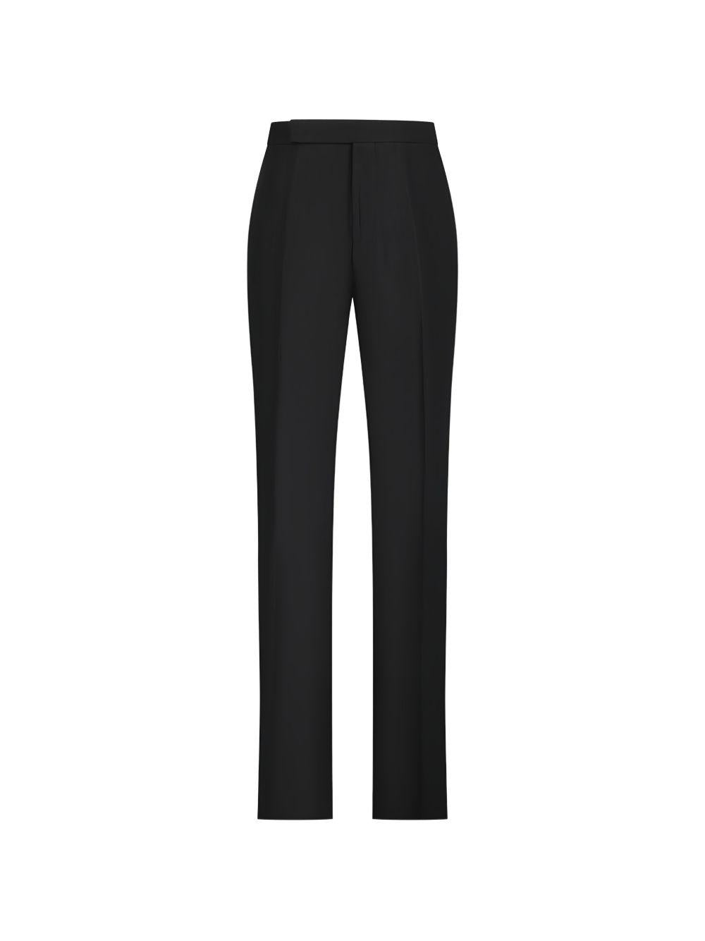 LARDINI Pantaloni a gamba dritta in cotone nero 