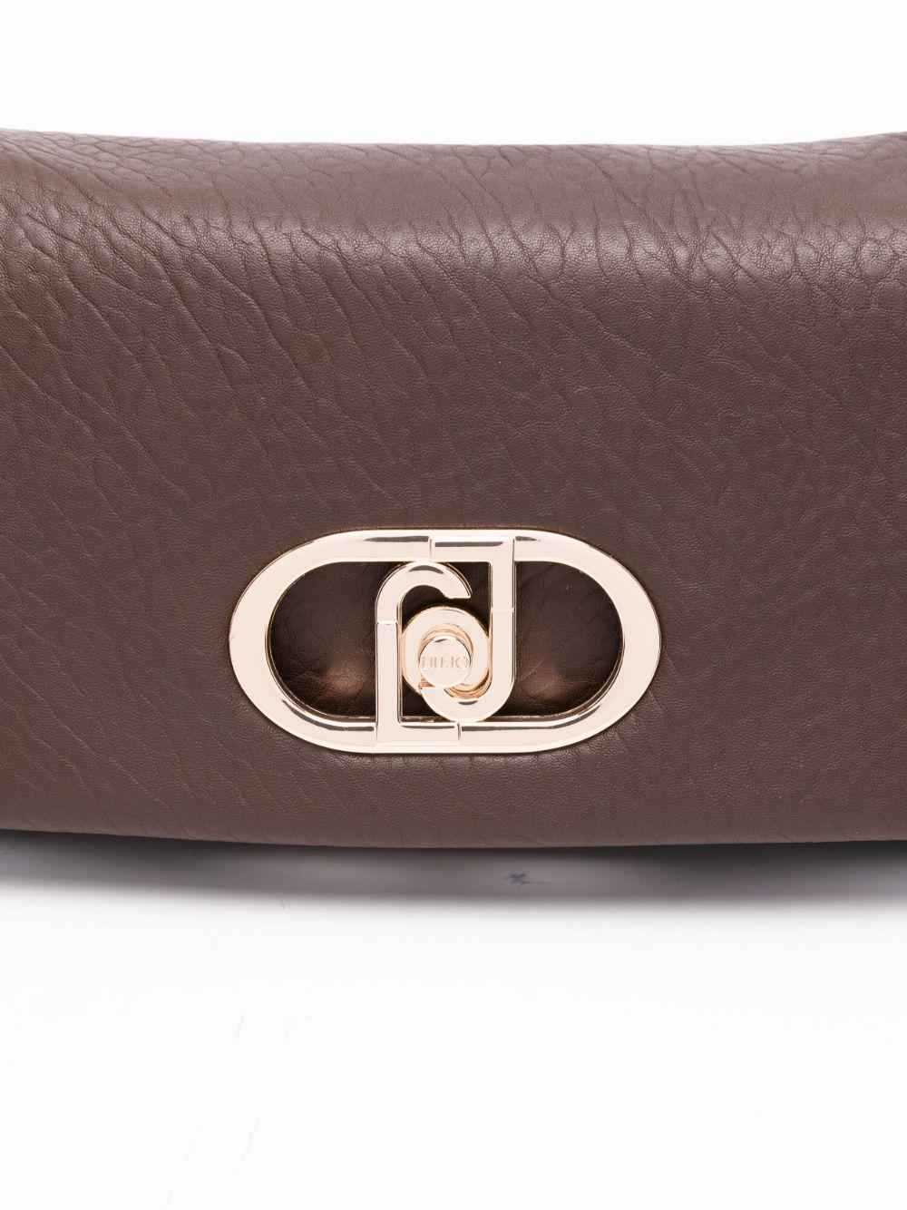 LIUJO Borsa a tracolla marrone con catenina 