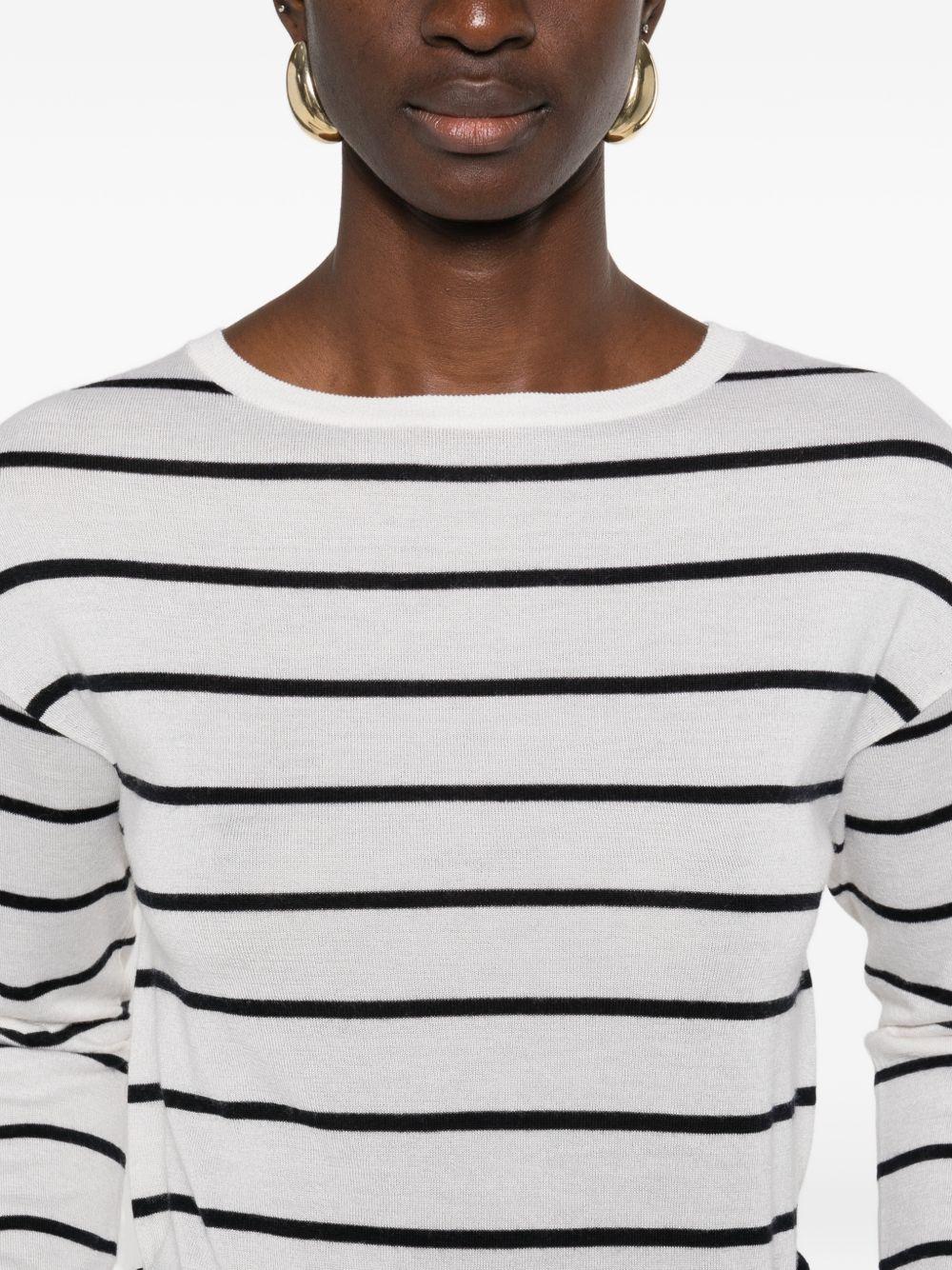 MAX MARA Maglia girocollo Bella in cashmere a righe 