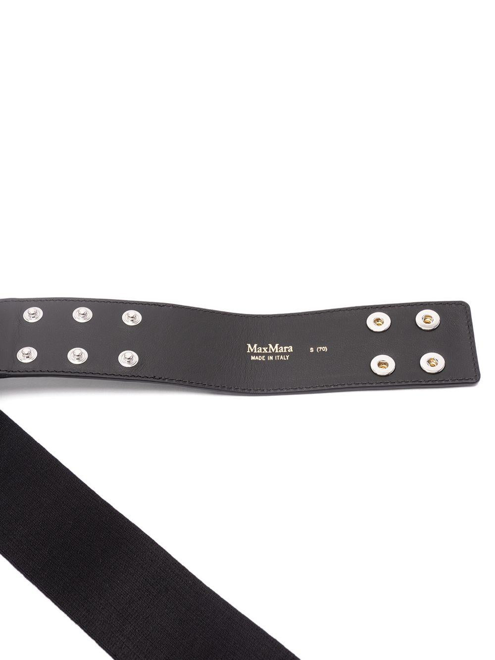MAX MARA Cintura elastica nera con bottoni 