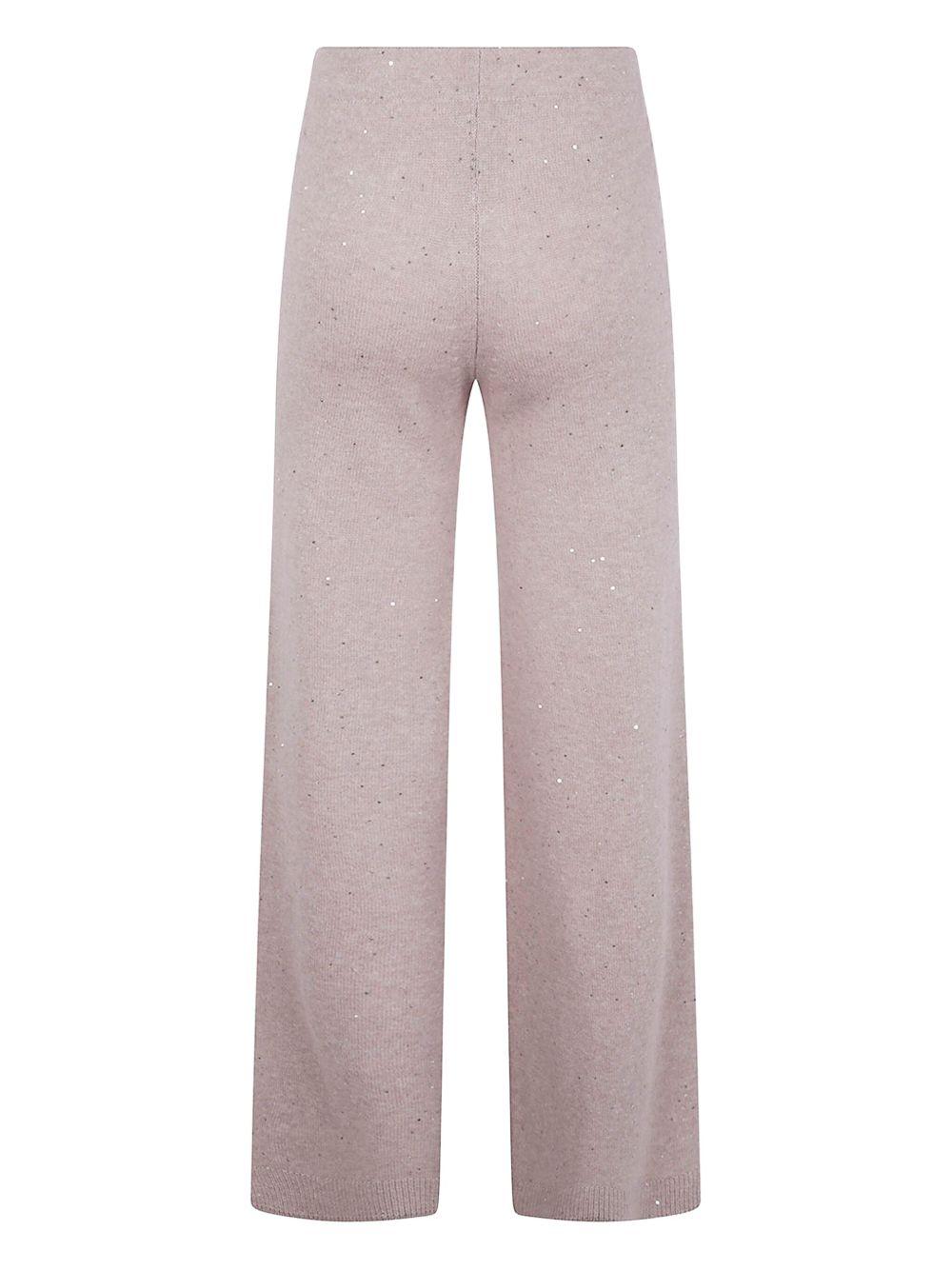 D EXTERIOR Chalk-colored knitted trousers 