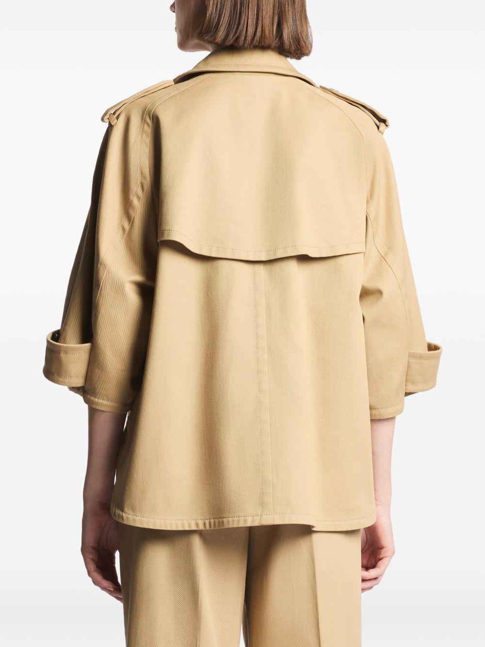 FAY Trench caban doppiopetto in cotone beige 