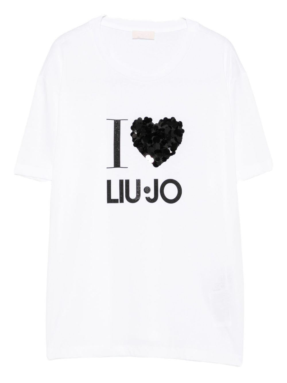 LIUJO T-shirt con paillettes 