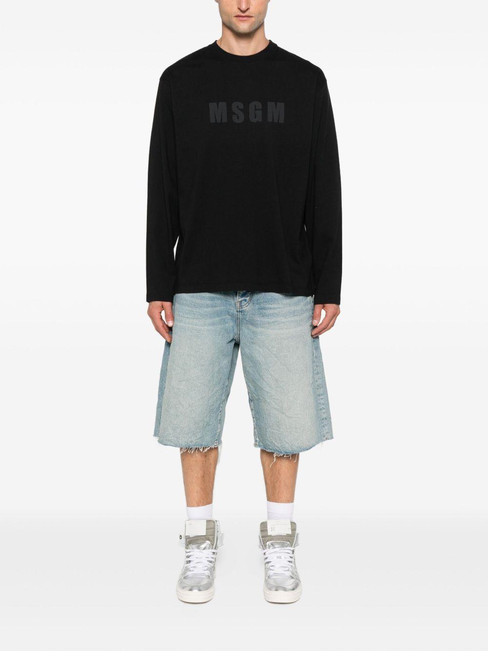 MSGM T-shirt a maniche lunghe con logo 
