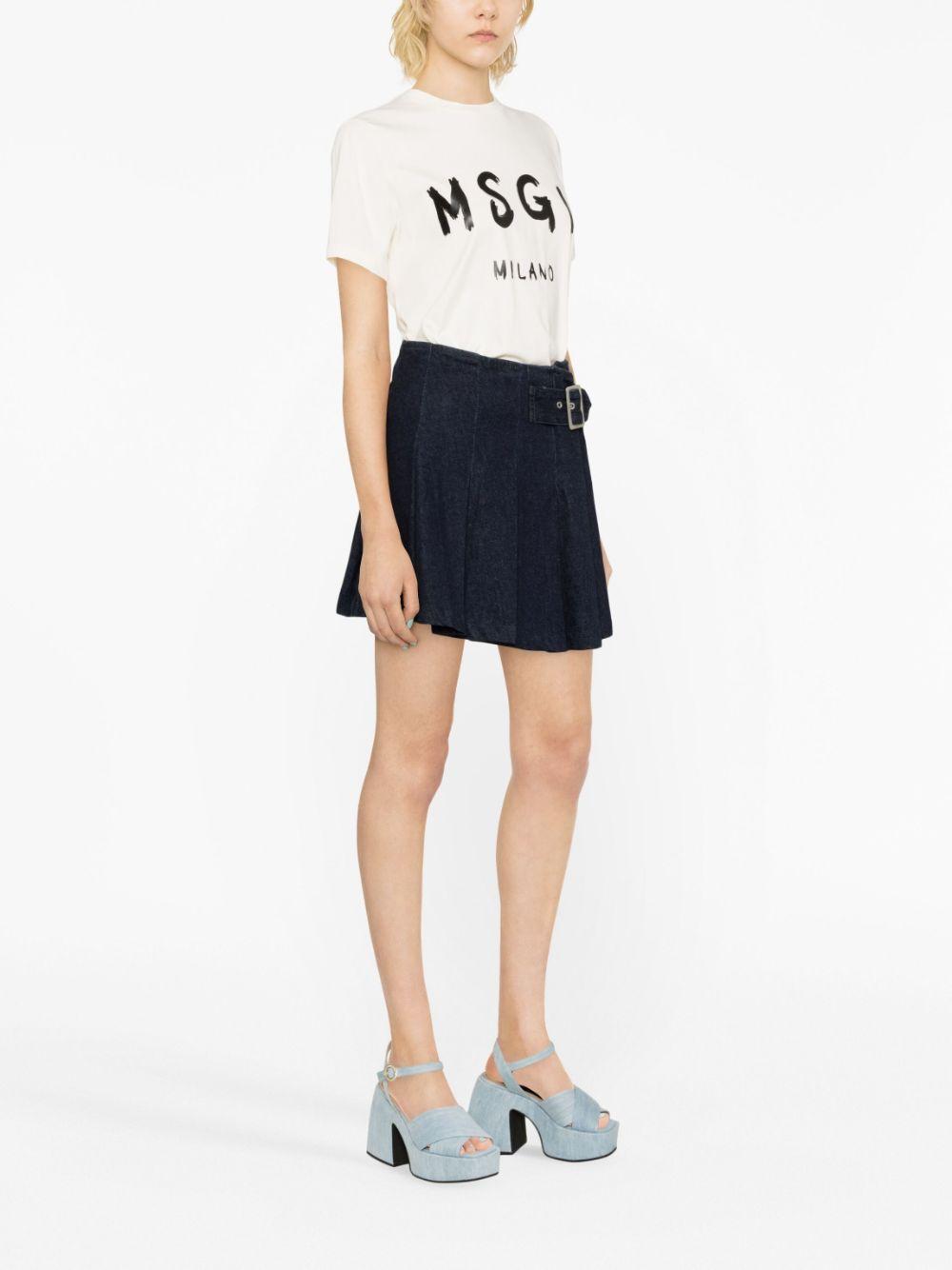 MSGM T-shirt bianca con logo 