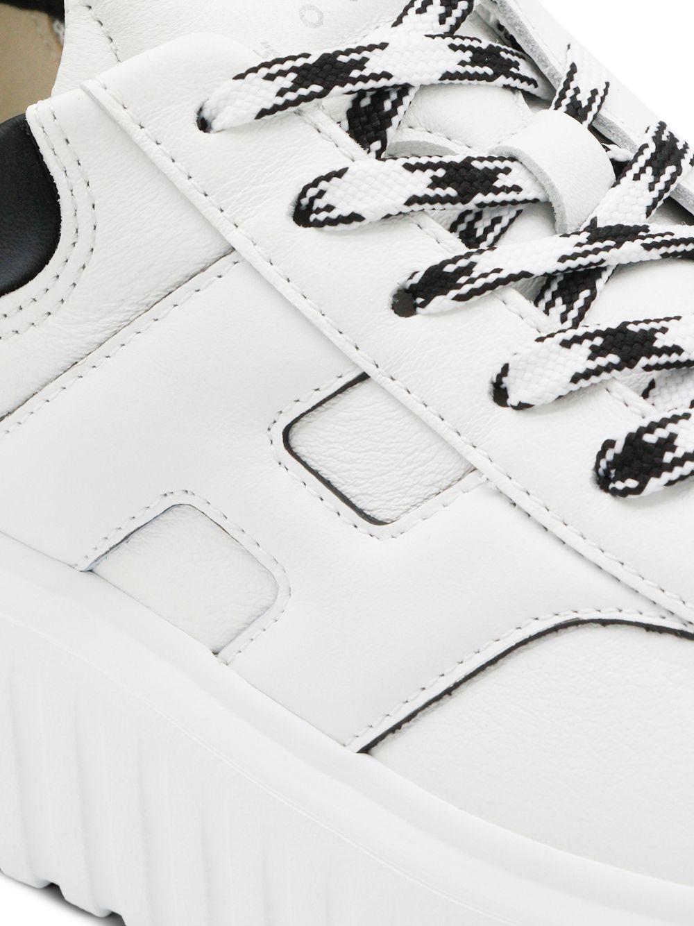 HOGAN Sneakers H-Stripes in pelle bianca 