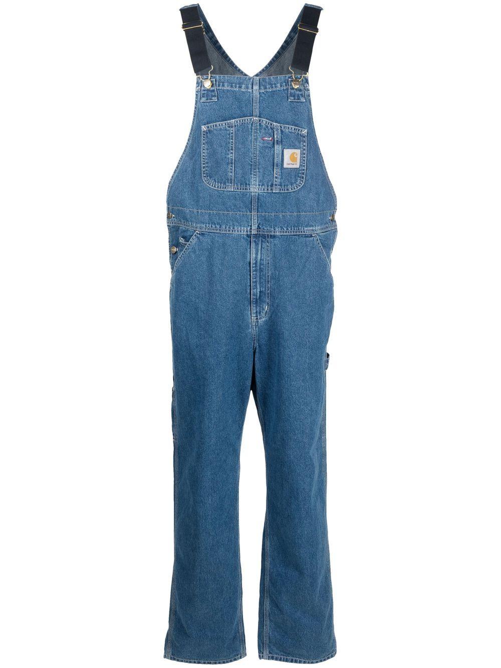 CARHARTT WIP Salopette in denim con bretelle regolabili 