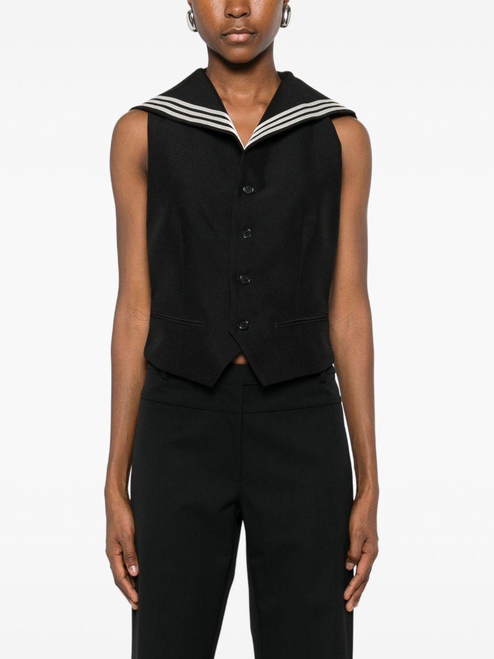 COPERNI Gilet con colletto a righe 