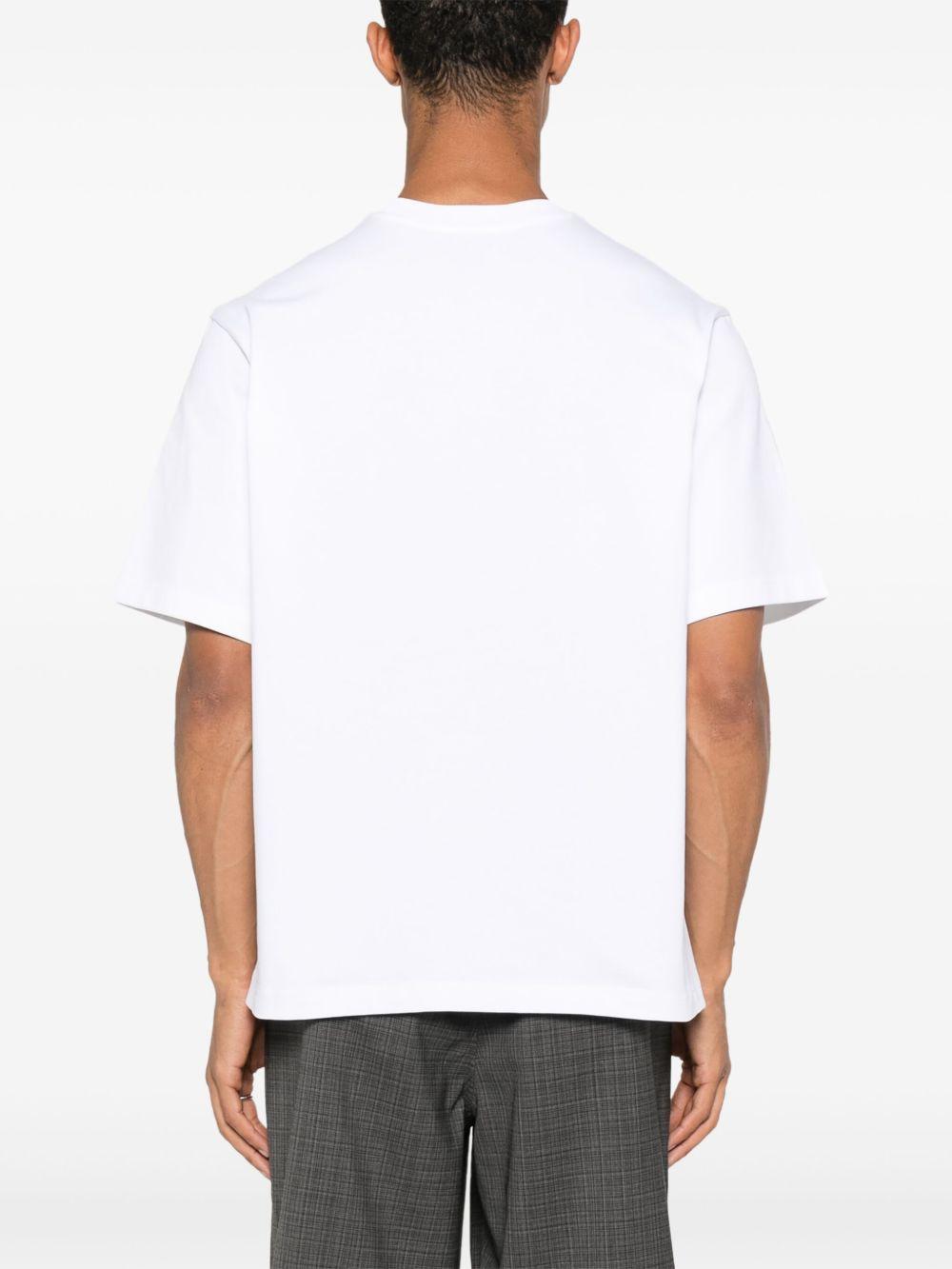 CASABLANCA T-shirt in cotone bianco con stampa 