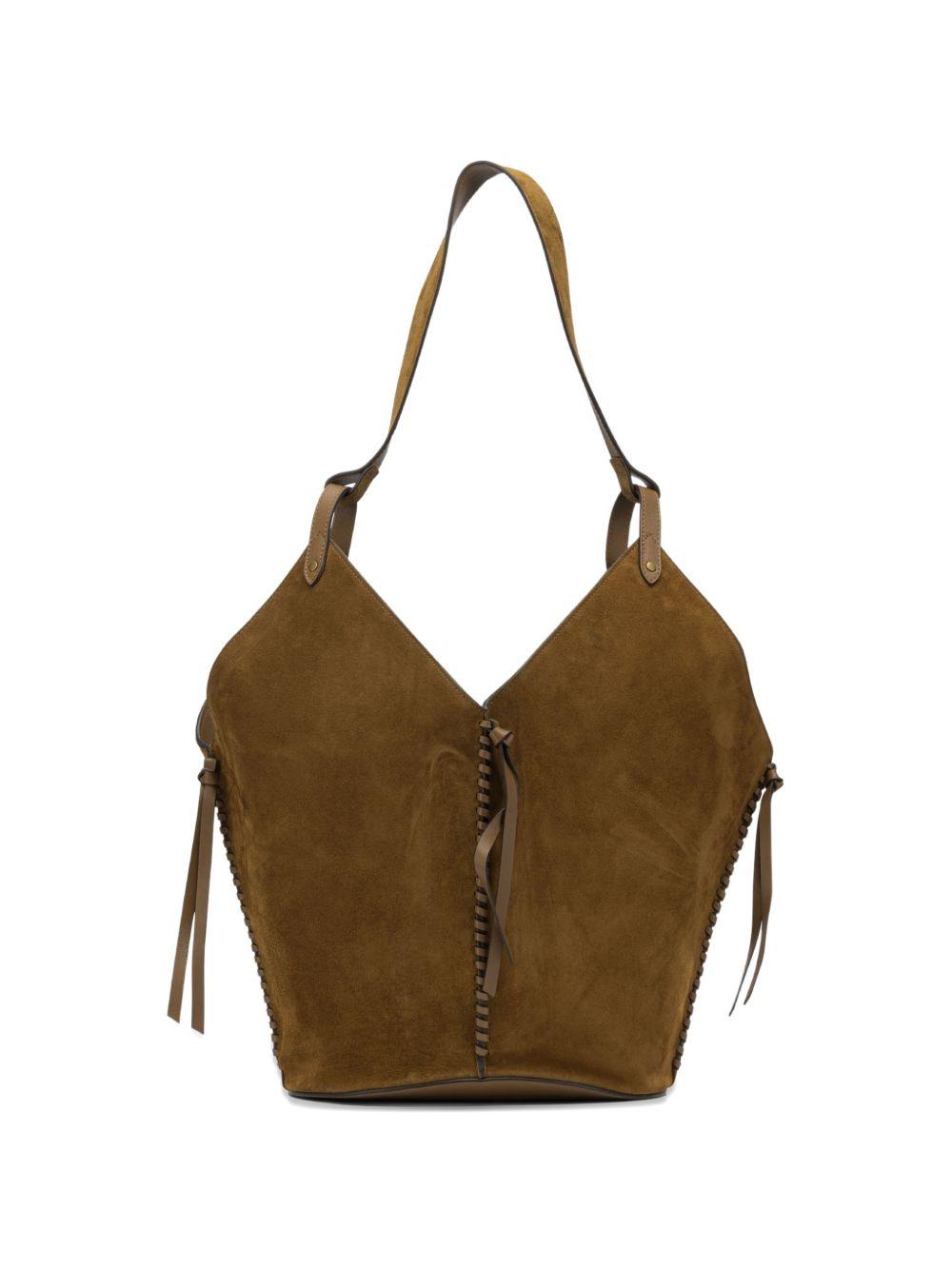 ISABEL MARANT Borsa a spalla Tampa in camoscio marrone 