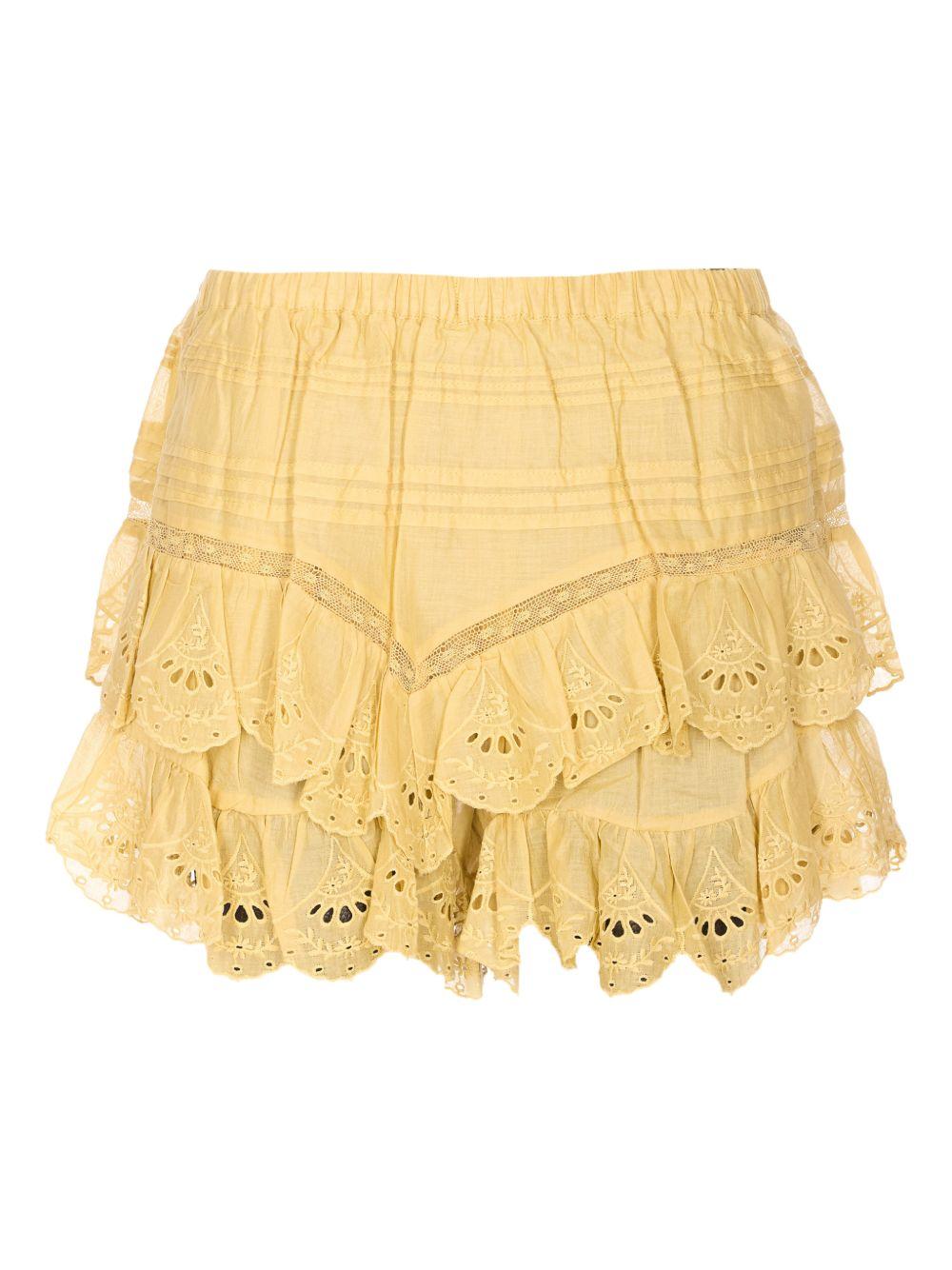 MARANT ETOILE Short in San Gallo giallo 