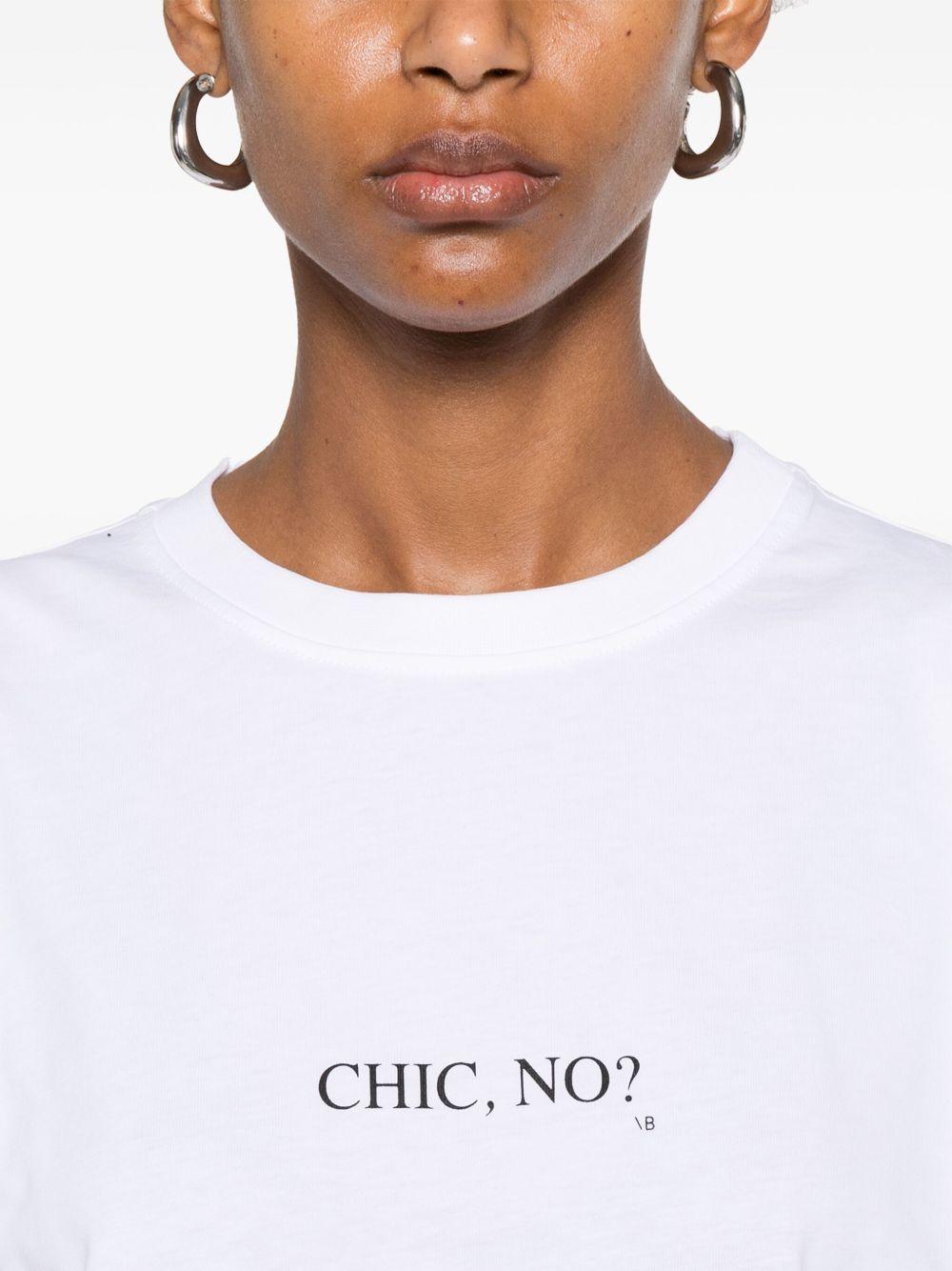 VICTORIA BECKHAM T-shirt in cotone bianco girocollo 