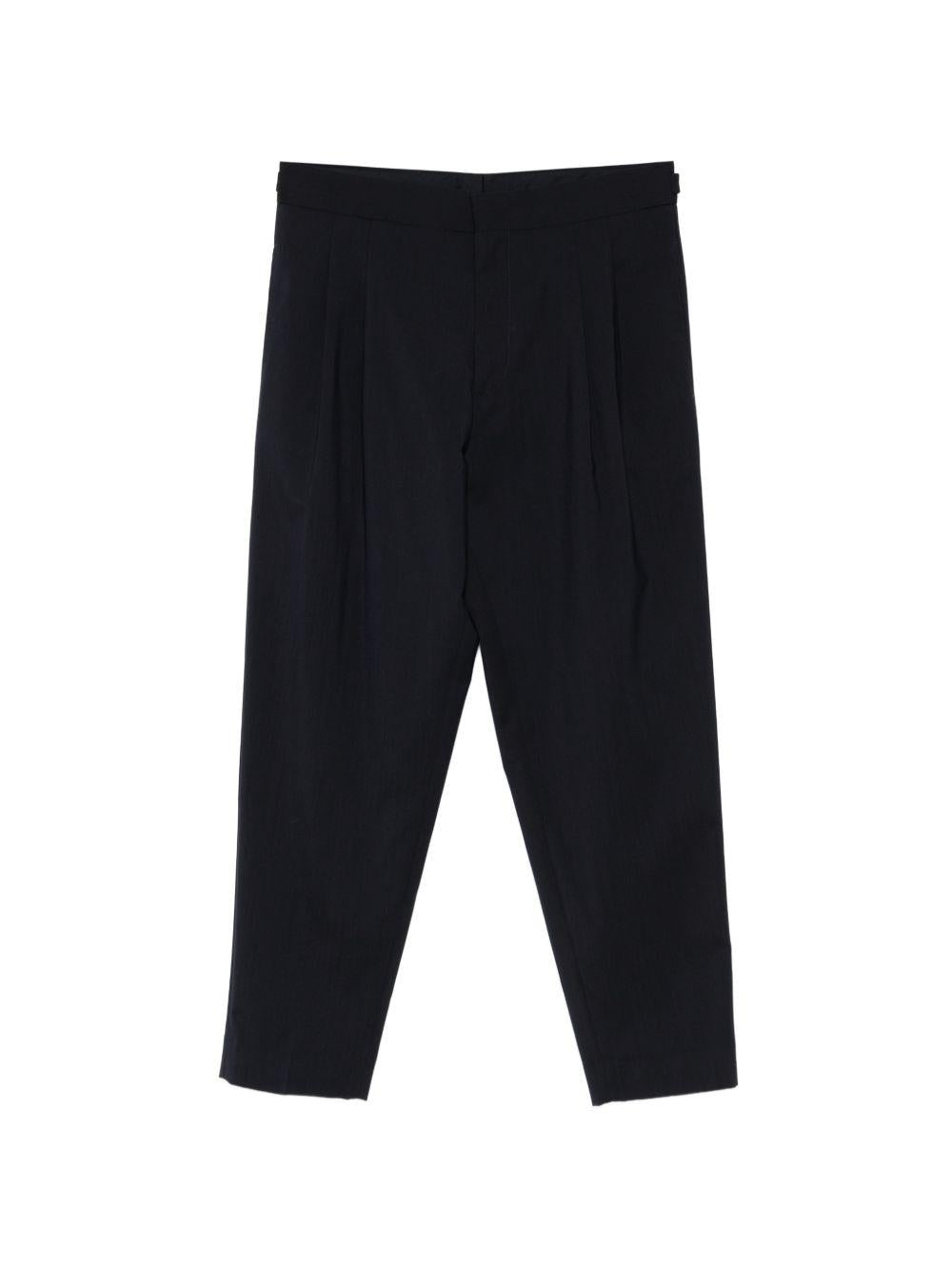 BE ABLE Pantaloni Roy in cotone blu scuro morbidi 