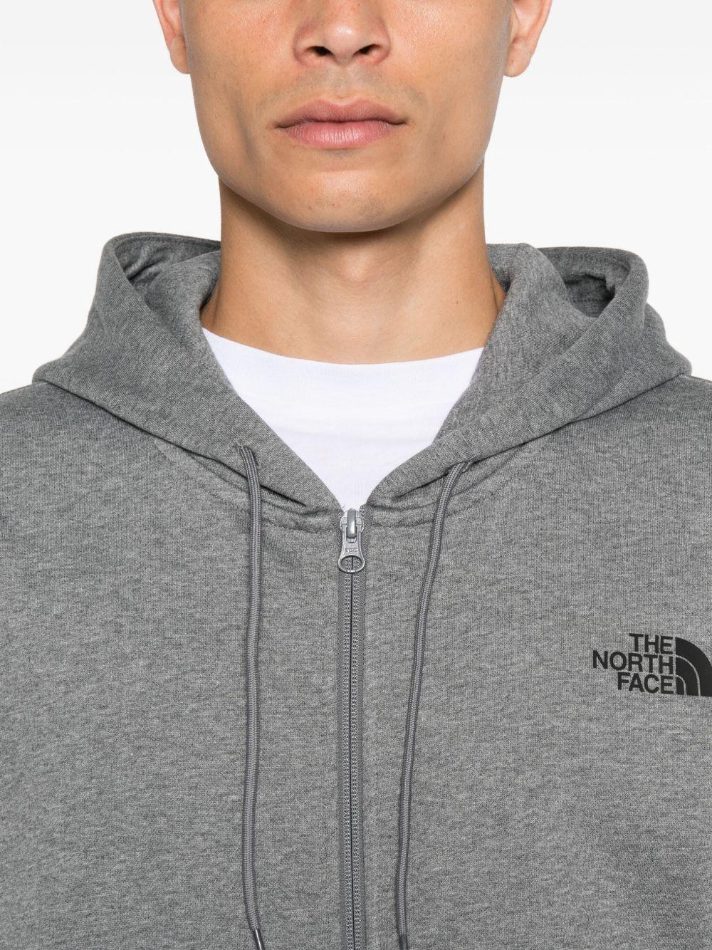 THE NORTH FACE Felpa grigia con cappuccio e zip 