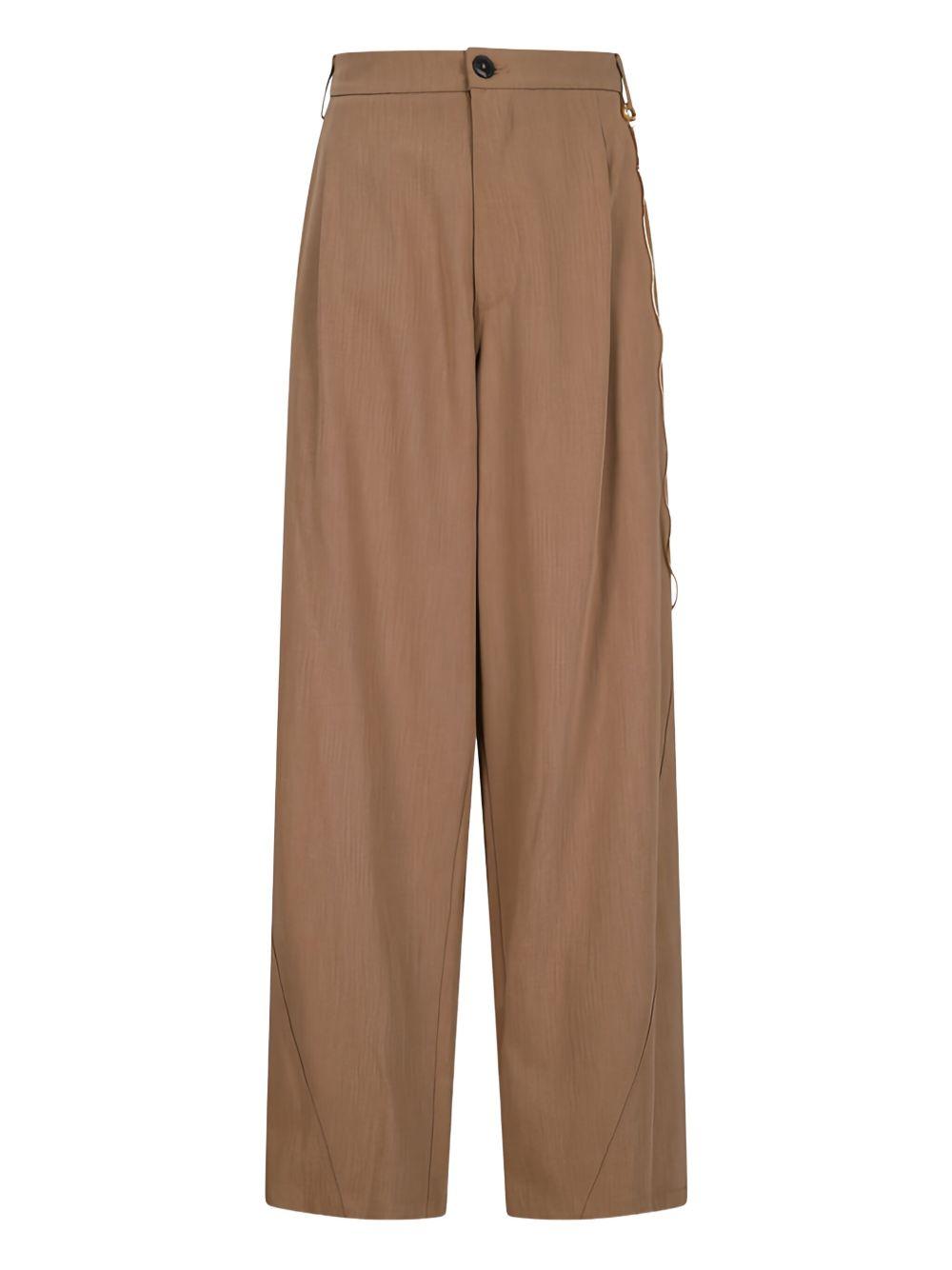 DARKPARK Pantaloni beige con dettaglio laterale 