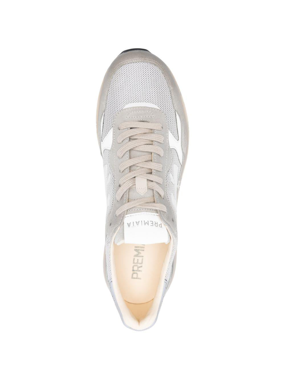 PREMIATA Sneakers Mick in pelle grigia con logo 
