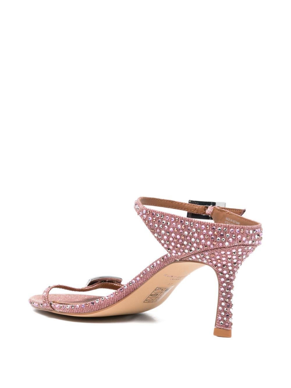 KURT GEIGER Sandali con tacco Strass Double Buckle rosa 