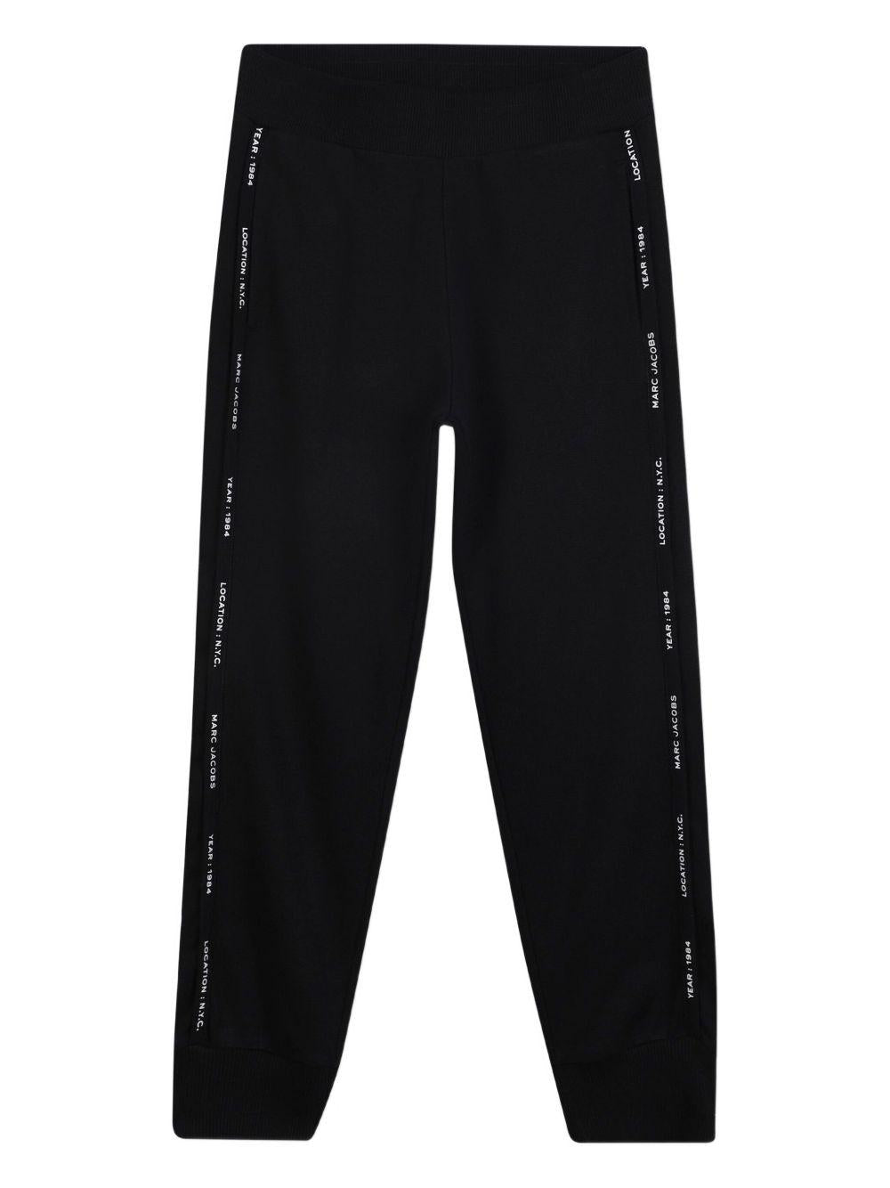 MARC JACOBS Pantaloni sportivi in cotone nero 