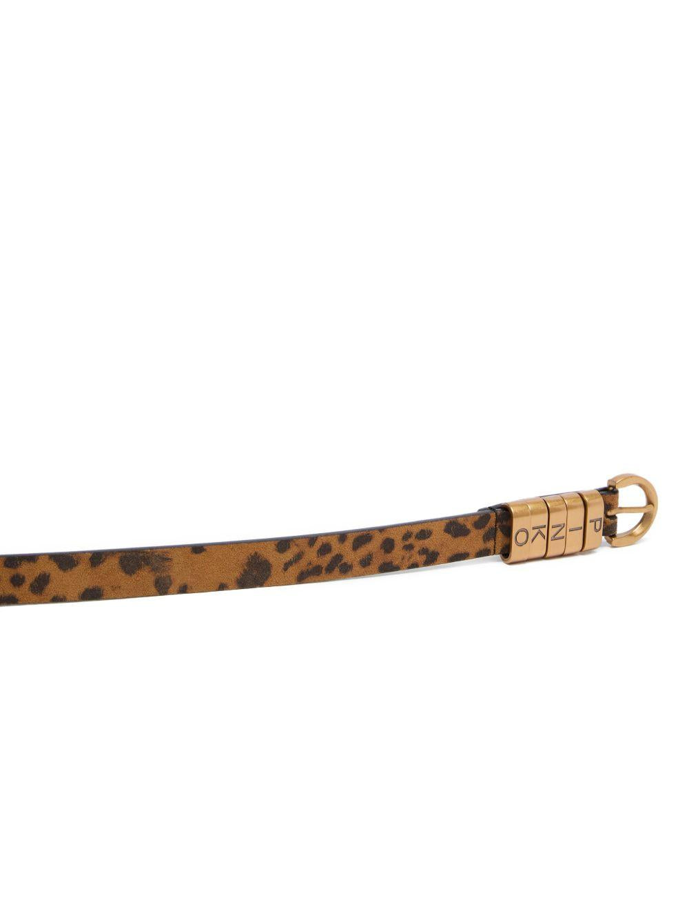 PINKO Cintura Saddle Belt marrone e nera 