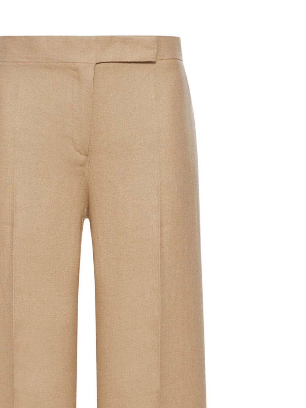 MAX MARA Pantaloni Big in lino beige 